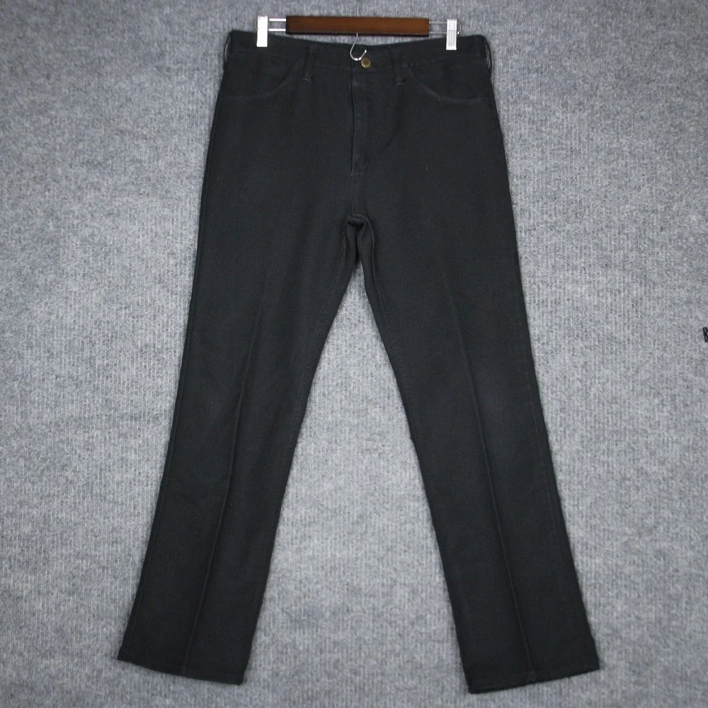 Vintage Wrangler Mens Regular Fit Black Jeans‎ Size 34x31 Stretch